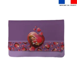 Kit pochette ardoise motif loutre et coeurs - Création Stillistic