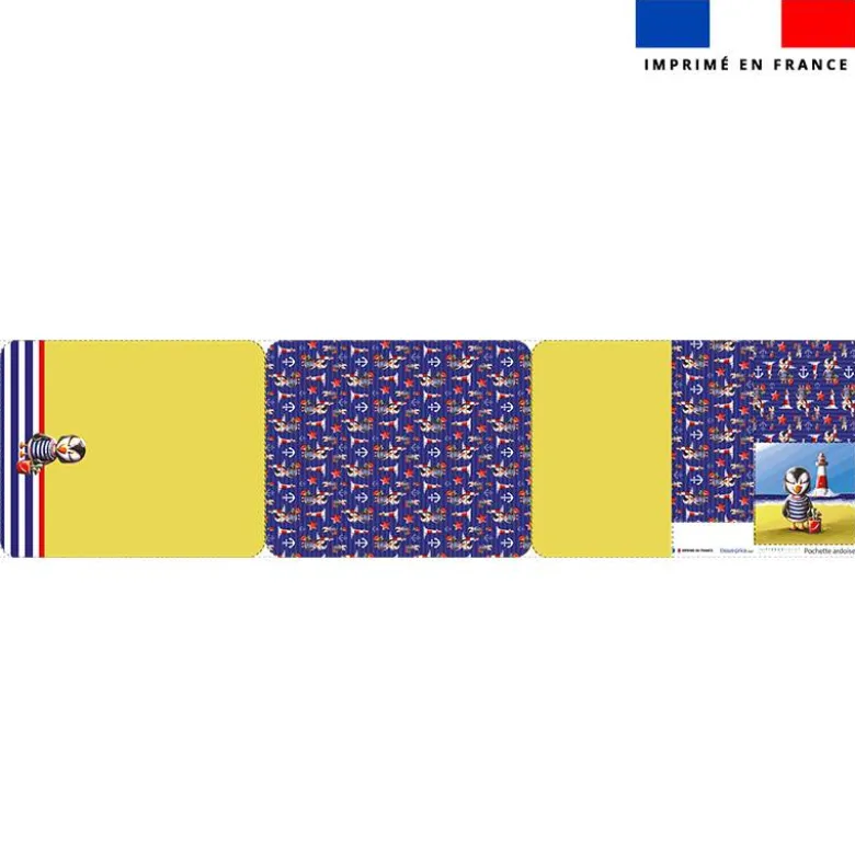 Kit pochette ardoise motif macareux - Création Stillistic