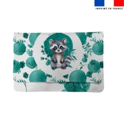 Kit pochette ardoise motif raton laveur aquarelle