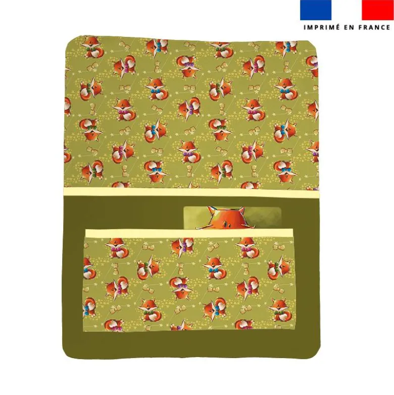 Kit pochette ardoise motif renard noeud papillon - Création Stillistic