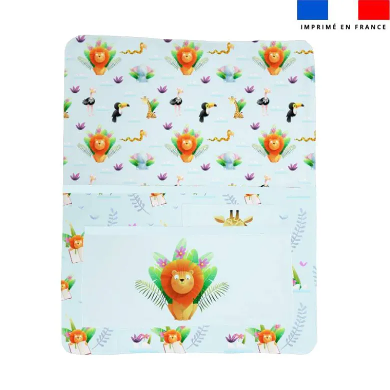 Kit pochette ardoise motif safari à l'école