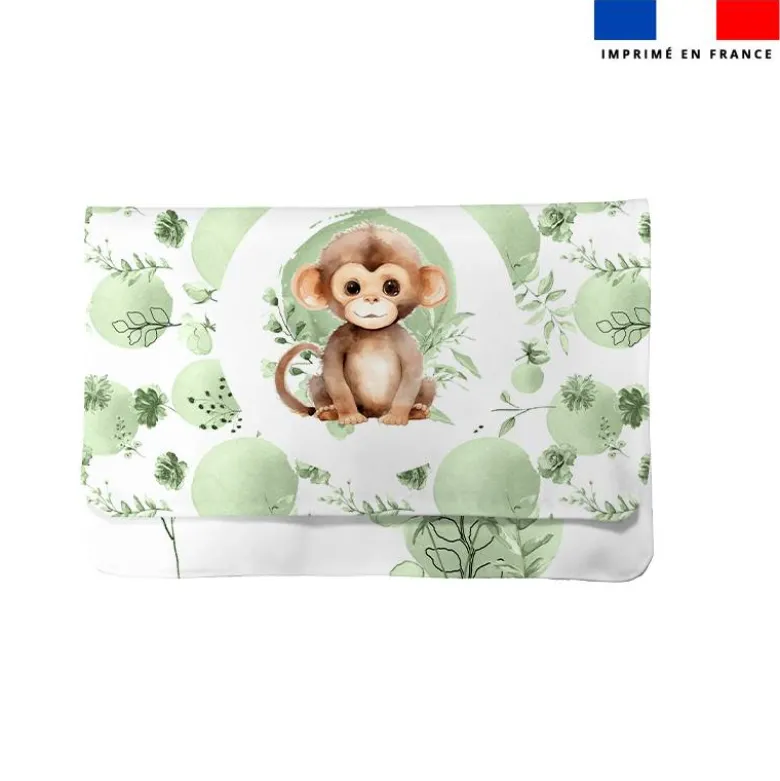 Kit pochette ardoise motif singe aquarelle