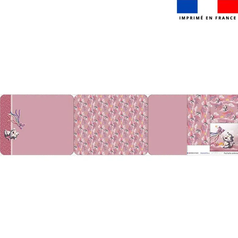 Kit pochette ardoise motif tigre blanc - Création Stillistic