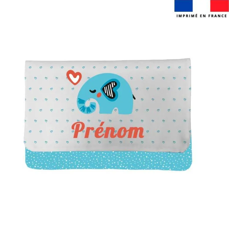 Kit pochette ardoise personnalisée - Éléphant bleu