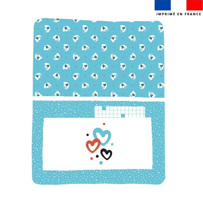 Kit pochette ardoise personnalisée - Éléphant bleu