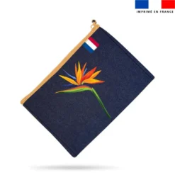 Kit pochette jean motif belle-maman et fleur tropicale