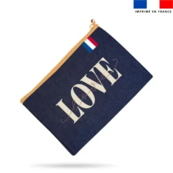 Kit pochette jean motif LOVE