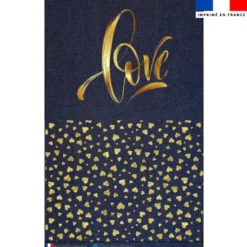 Kit pochette jean motif love or