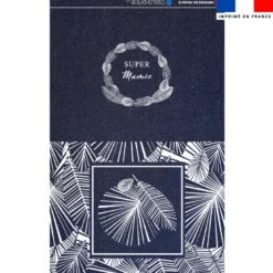 Kit pochette jean motif super mamie art déco