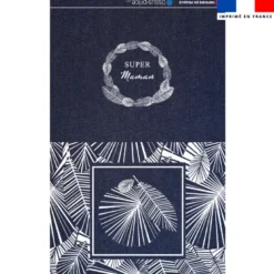 Kit pochette jean motif super maman art déco