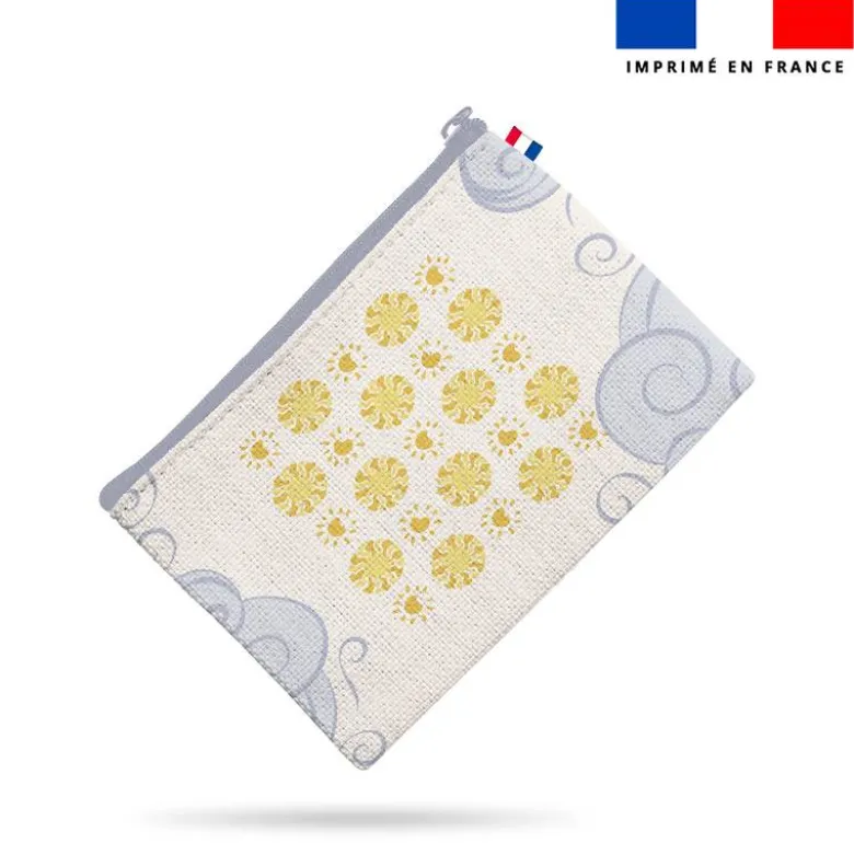Kit pochette motif astro soleil et nuages - Création Lucie OBATON
