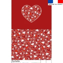 Kit pochette motif coeurs en folie - Création Lucie OBATON