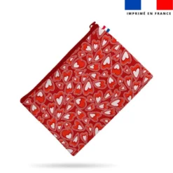 Kit pochette motif coeurs en folie - Création Lucie OBATON