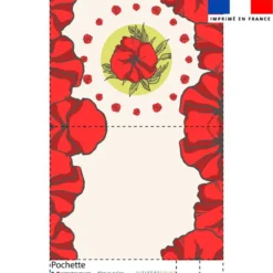 Kit pochette motif fleurs coquelicots - Création Lucie OBATON