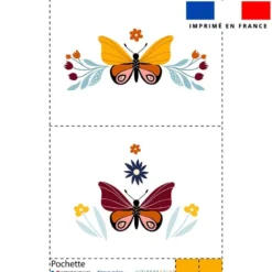 Kit pochette motif papillon