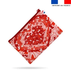 Kit pochette motif petits coeurs en folie - Création Lucie OBATON