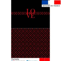 Kit pochette noir motif LOVE