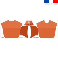 Kit poncho de bain terracotta motif bébé koala - Création Stillistic