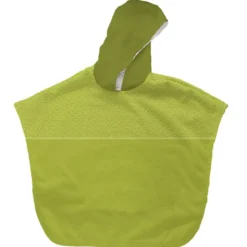 Kit poncho de bain vert motif bébé singe - Création Stillistic
