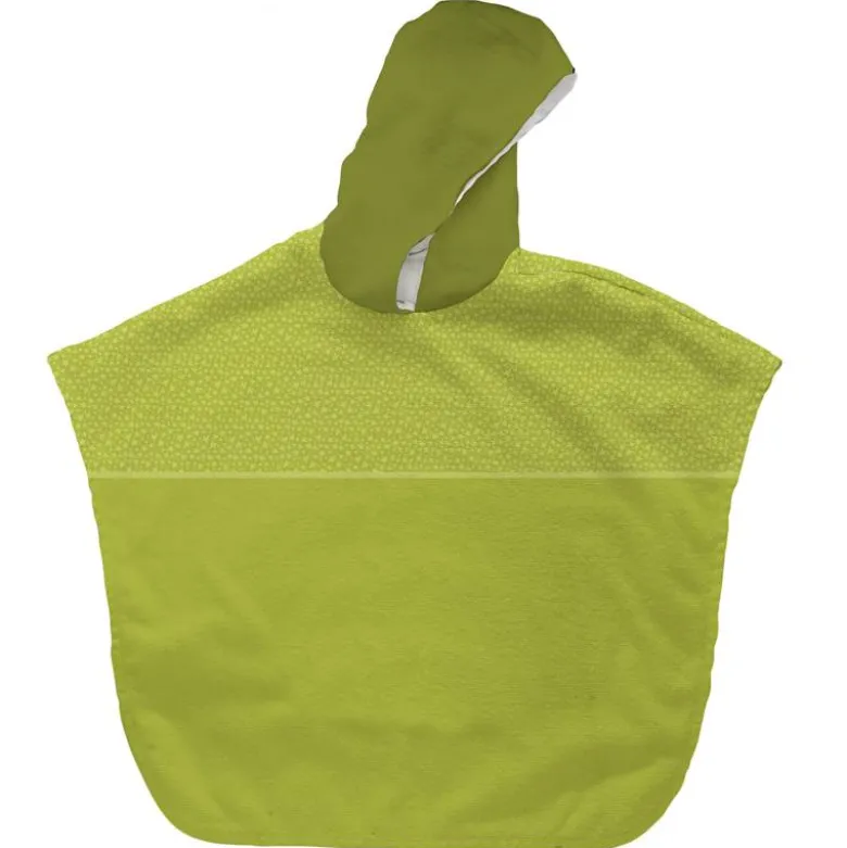 Kit poncho de bain vert motif bébé singe - Création Stillistic
