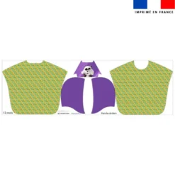 Kit poncho de bain vert motif Panda Lou-Stick - Création Stillistic