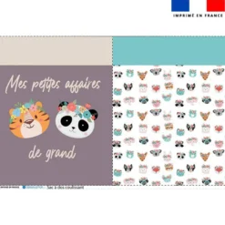 Kit sac à dos coulissant motif animaux couronne fleurie
