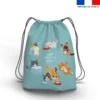 Kit sac à dos coulissant motif cat's bag
