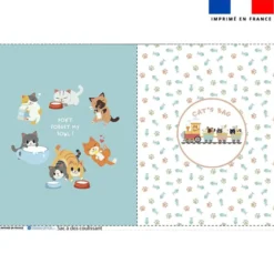 Kit sac à dos coulissant motif cat's bag