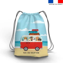 Kit sac à dos coulissant motif dog's bag