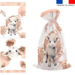 Kit sac à jouets motif agneau aquarelle