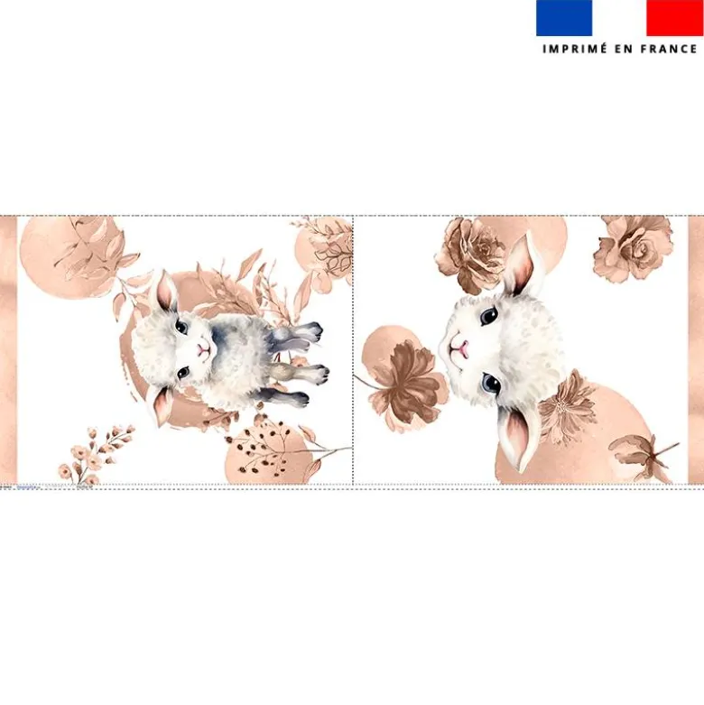 Kit sac à jouets motif agneau aquarelle