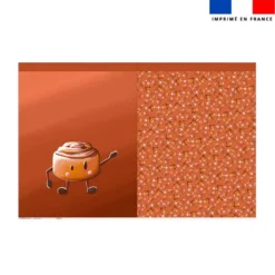 Kit sac à jouets motif amis ptit déj Roulé à la cannelle - Création Stillistic
