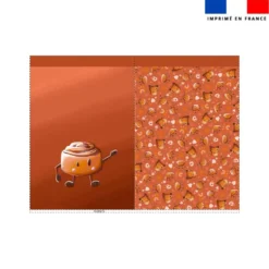 Kit sac à jouets motif amis ptit déj Roulé à la cannelle - Création Stillistic