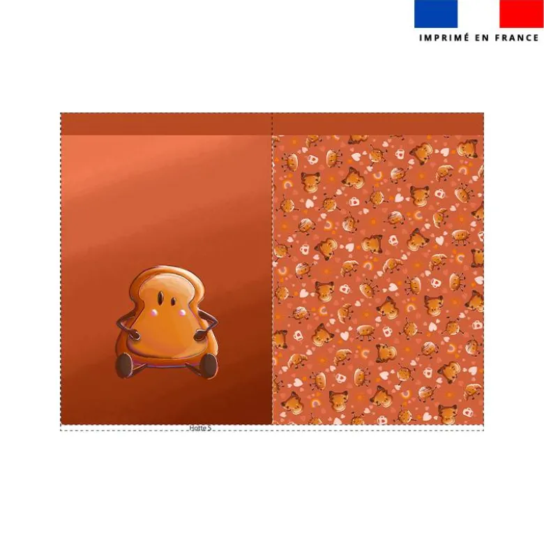 Kit sac à jouets motif amis ptit déj Tartine - Création Stillistic