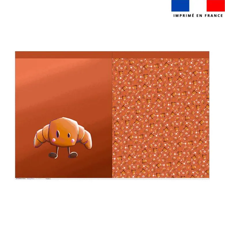 Kit sac à jouets motif amis ptit déj Croissant - Création Stillistic