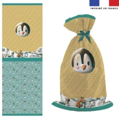 Kit sac à jouets motif animaux du froid Pingouin - Création Stillistic