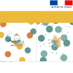 Kit sac à jouets motif animaux musiciens