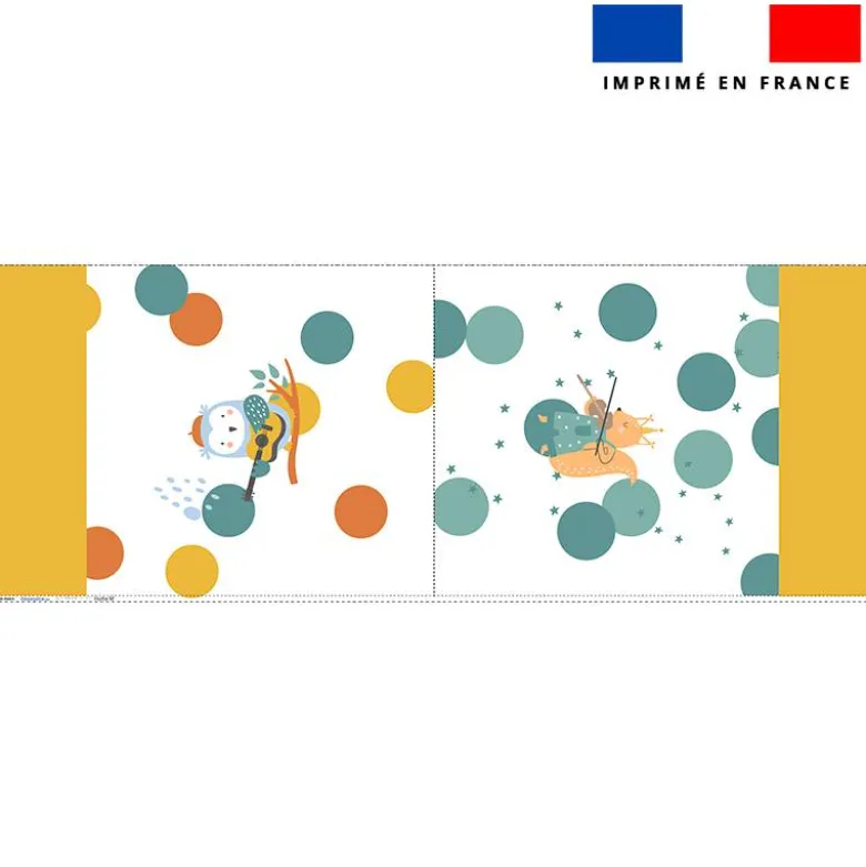 Kit sac à jouets motif animaux musiciens