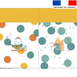 Kit sac à jouets motif animaux musiciens