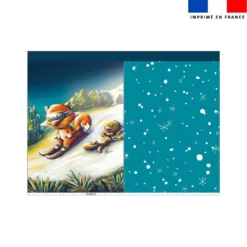 Kit sac à jouets motif animaux ski - Création Stillistic