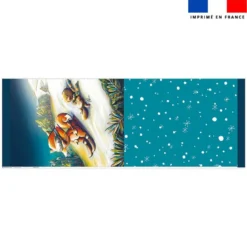 Kit sac à jouets motif animaux ski - Création Stillistic