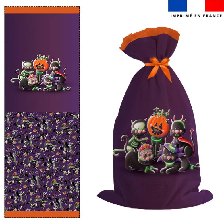 Kit sac à jouets motif Bal masqué Halloween - Création Stillistic