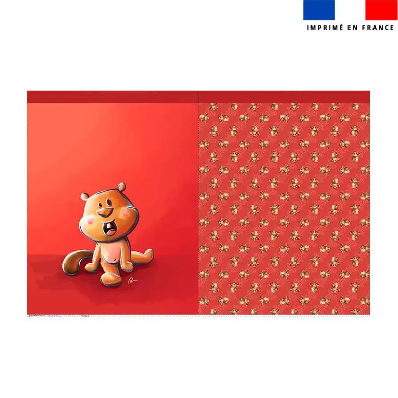 Kit sac à jouets motif bébé castor - Création Stillistic