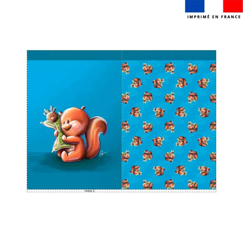Kit sac à jouets motif bébé écureuil - Création Stillistic