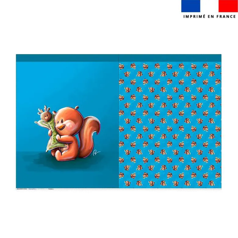 Kit sac à jouets motif bébé écureuil - Création Stillistic