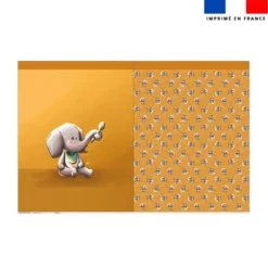 Kit sac à jouets motif bébé éléphant - Création Stillistic
