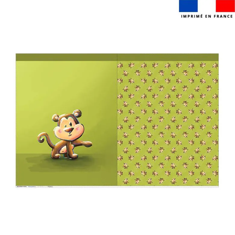 Kit sac à jouets motif bébé singe - Création Stillistic