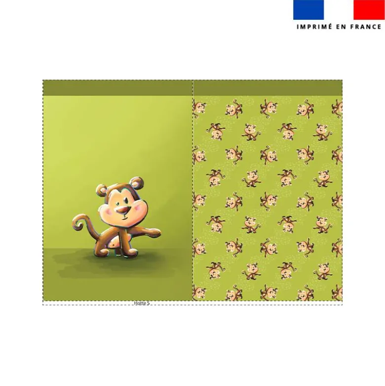 Kit sac à jouets motif bébé singe - Création Stillistic