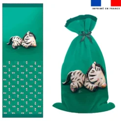 Kit sac à jouets motif bébé zèbre - Création Stillistic