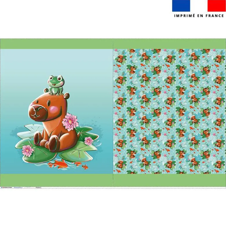 Kit sac à jouets motif capybara - Création Stillistic